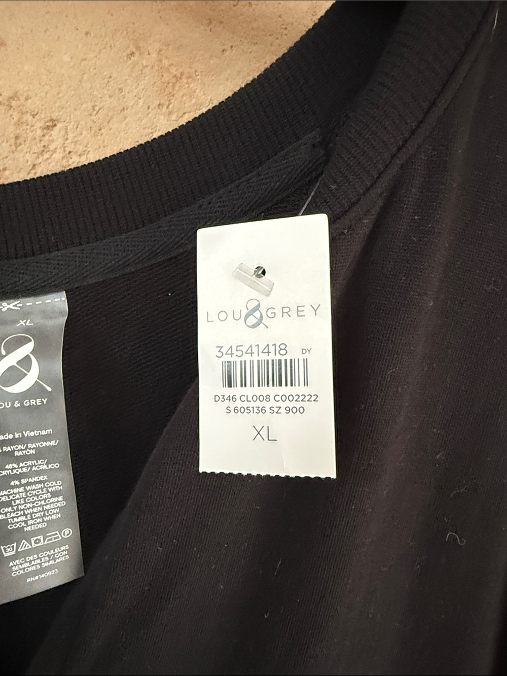 Lou & Grey Signaturesoft Split Neck Jumpsuit size xl nwt - Picture 5 of 7